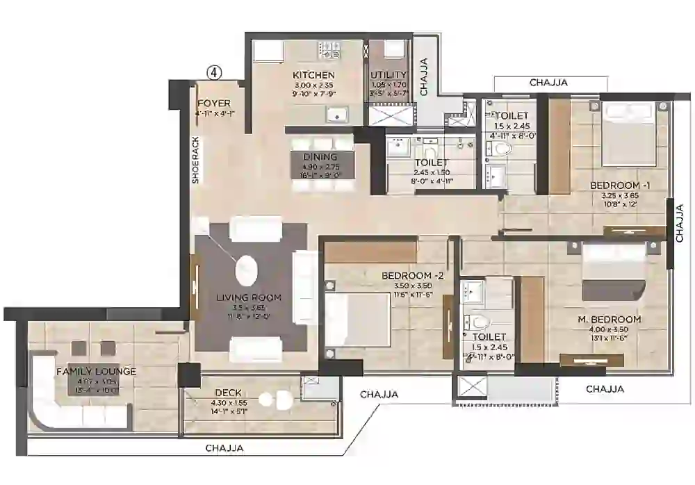 3.5 BHK